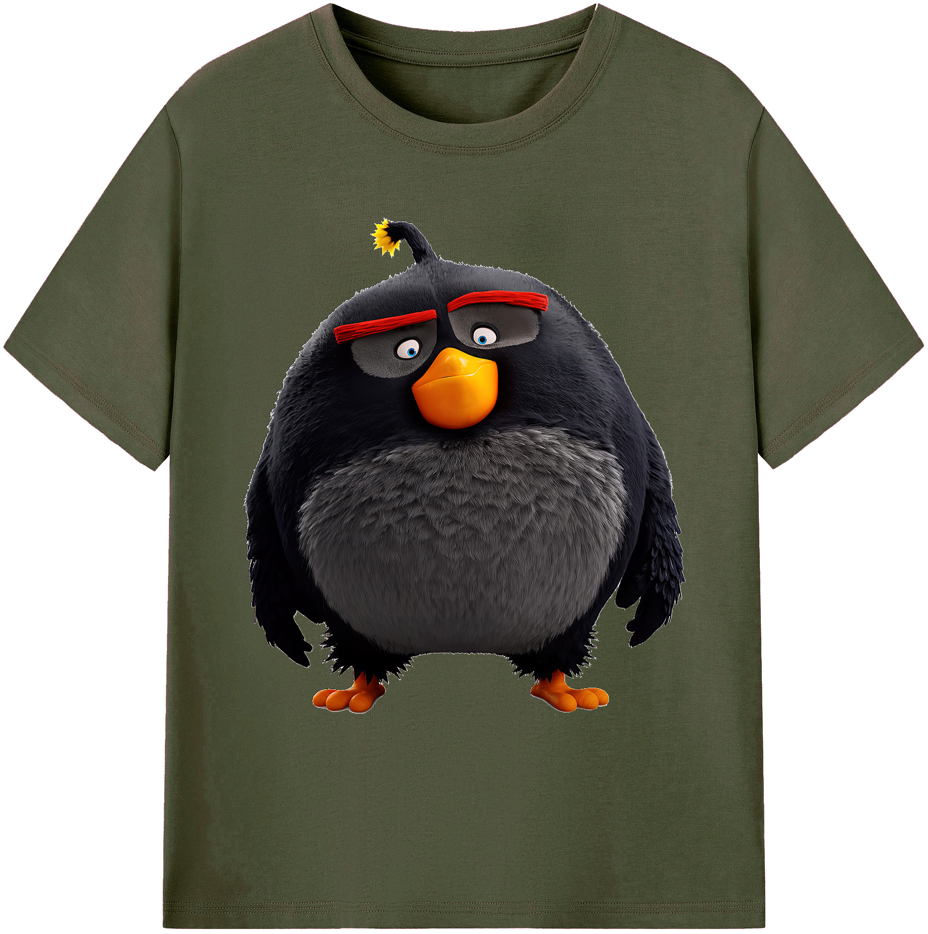 （画像用） Angry Birds アングリーバード 綿100％ メンズ半袖Tシャツ｜肌触りやわらか＆通気性